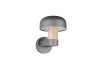 Nowoczesny kinkiet zewnętrzny szary kształt grzybka klasyczny minimalistyczny aluminiowy drewniany dekor FRASER IP54 262560135 Trio